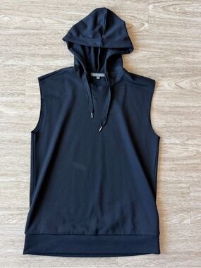 Slate & stone Sleeveless Hooded Pullover - Black